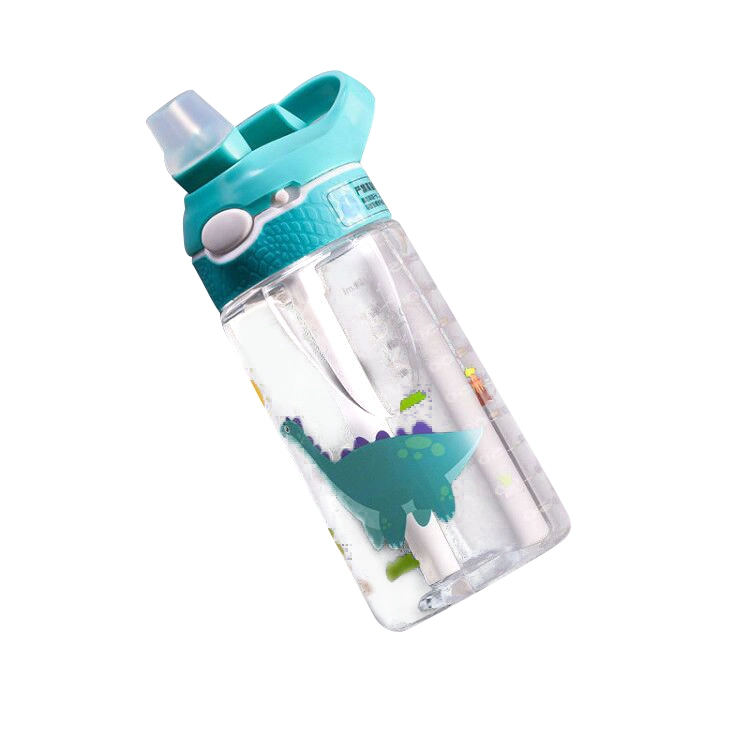 Mode Kunststoff Wasserflasche mit Stroh und Lagerung 22oz 2 In 1 Snack Wasserflasche