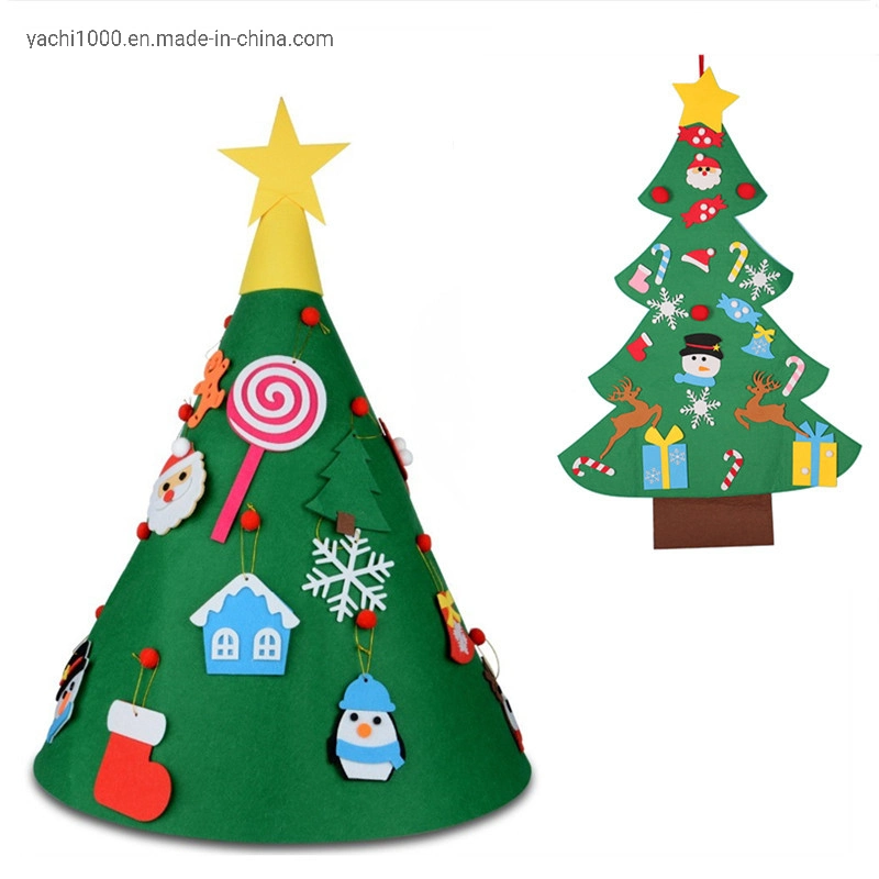regalo de promoción de artesanía fieltro fieltro DIY de Navidad Árbol de Navidad regalos para niños