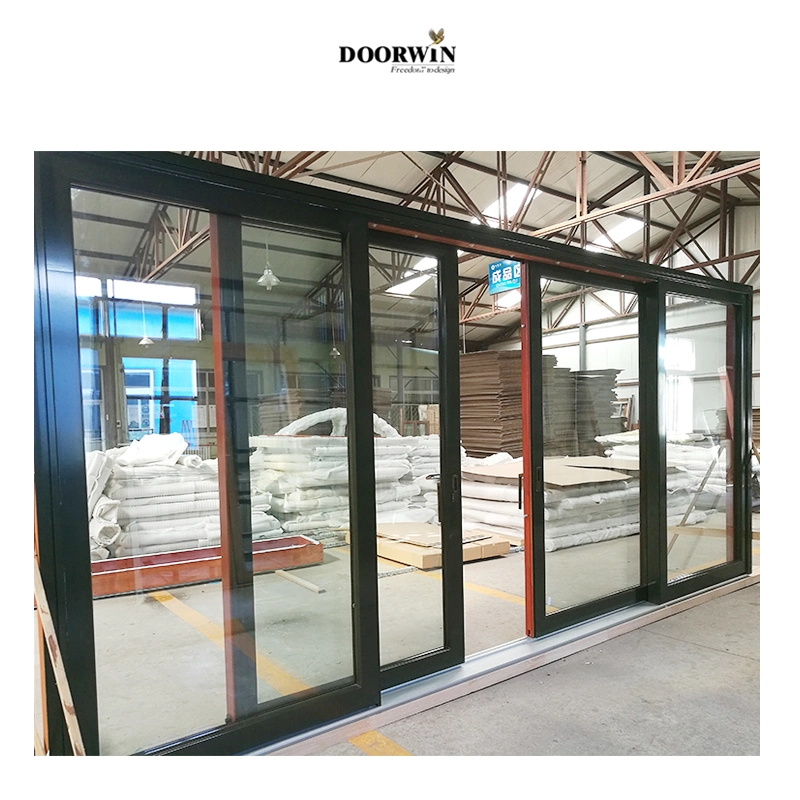 Heavy Duty Lift and Sliding Wood Aluminum Door for Missouri USA Client Design High quality/High cost performance  and Performance French Tempered Glass Narrow Frame Sliding Door