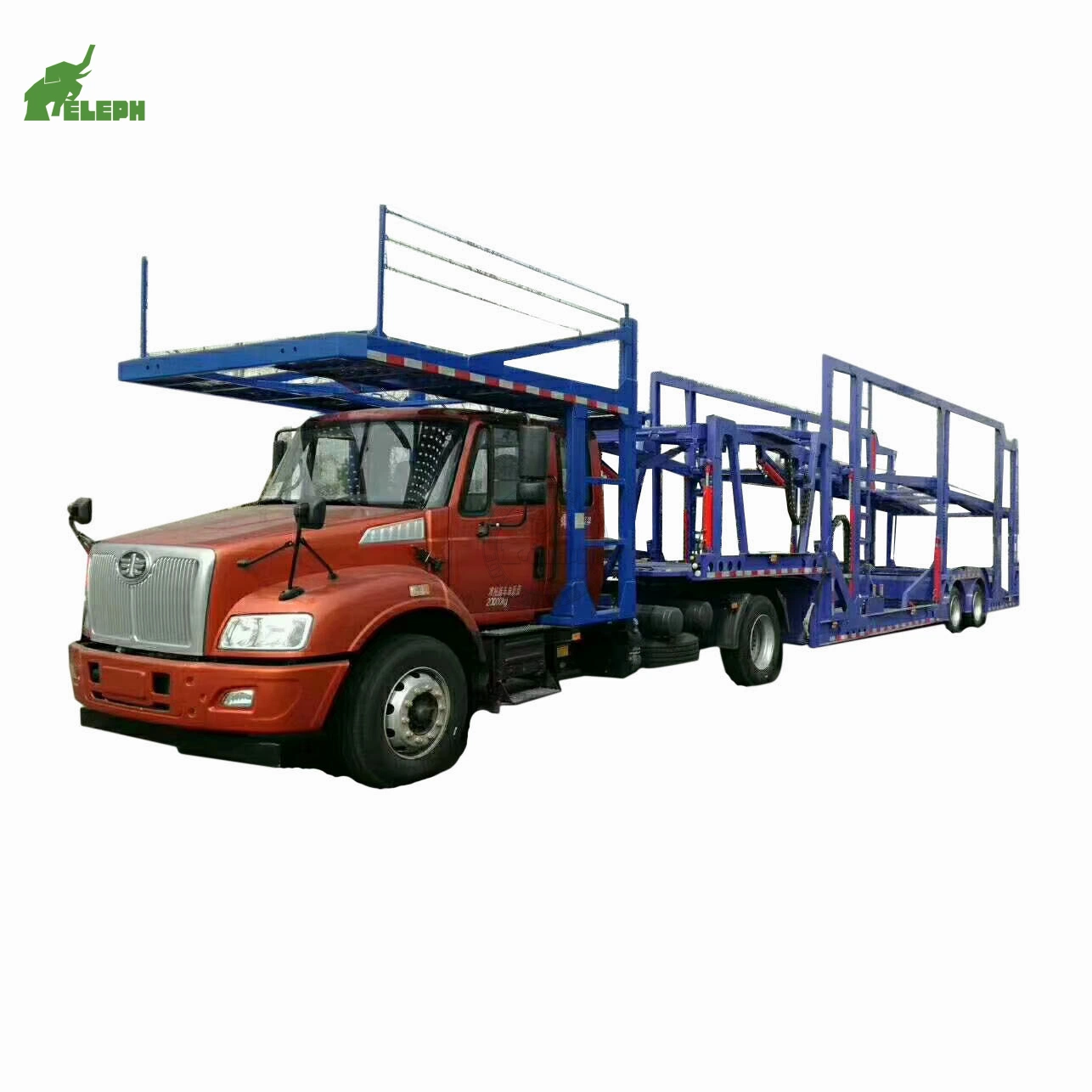 SUV Small Car Transport 2 Floors Hydraulic Loading Car-Carrier Truck Towing Double Semi Trailer