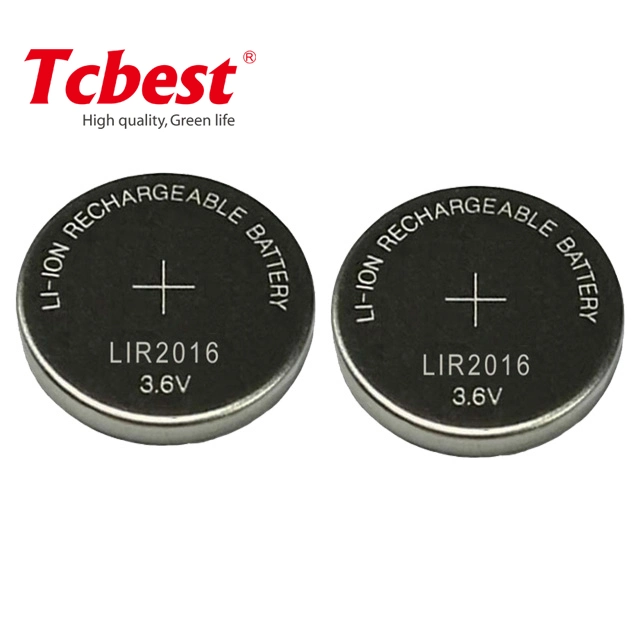 Direto da fábrica Lir2032 Lir2025 Lir2016 3.7V 3,6V 110mAh recarregável de iões de lítio Bateria de célula tipo moeda com marcação e BSCI para assistir