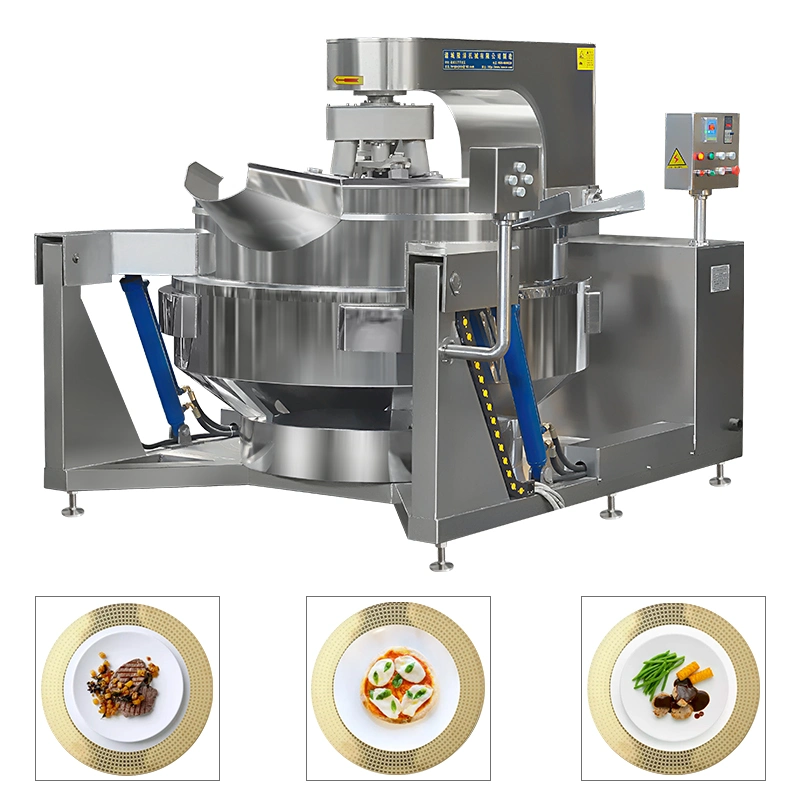 China Big Industrial Commercial Automatic Multi Planetary Tilting Curry Chili Bean Paste Mixing Making Electric Gas Steam Wild Rice Stuffing Cooking Equipment