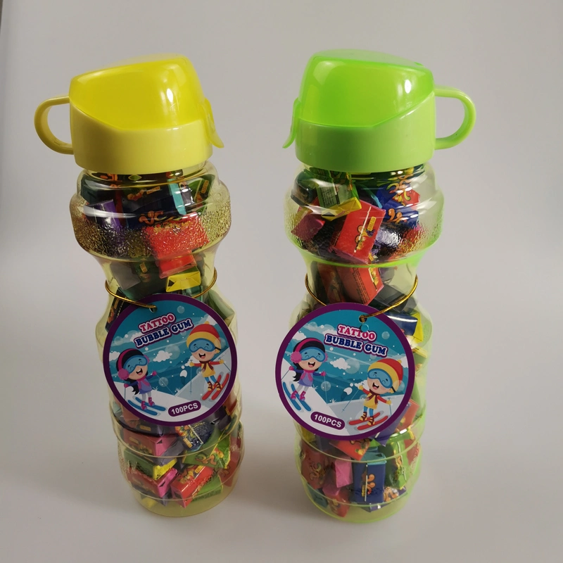 Botella de agua envasadas de burbujas de frutas multicolor con favoritos para niños Papel para tatuajes