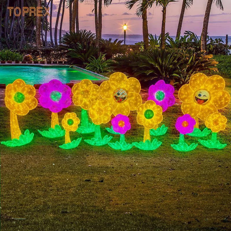 2023 Quality Outdoor Flower Motif Light with LED Panel