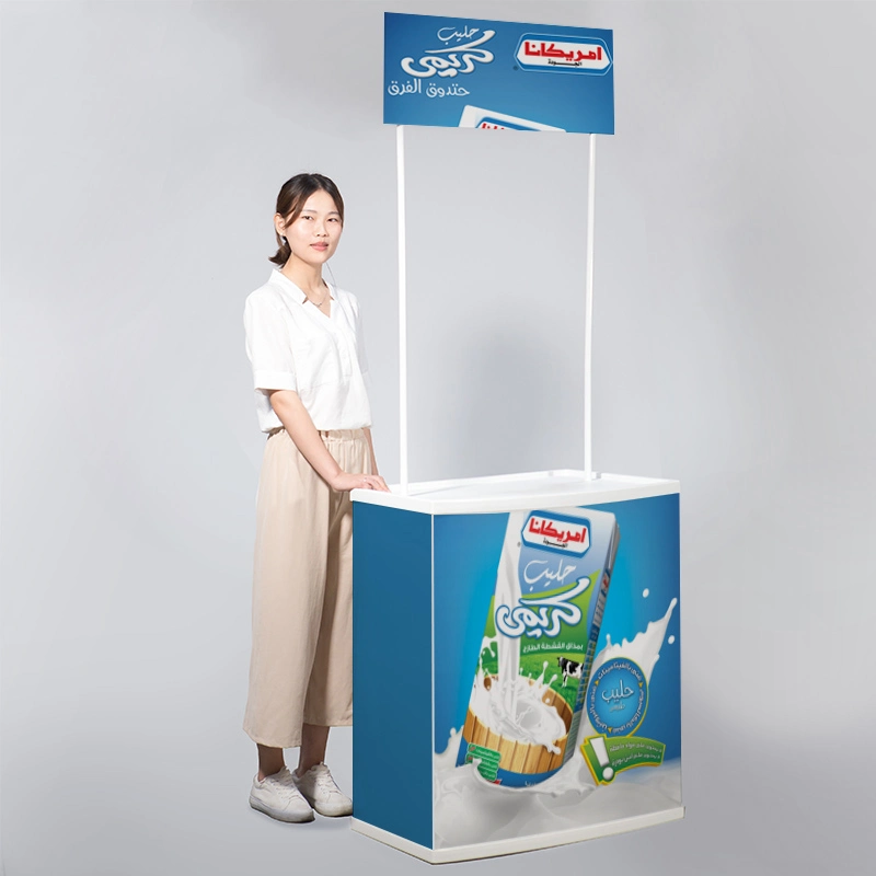 Folding Plastic Portable Promotion Table, Promotion Counter Table Display Stand
