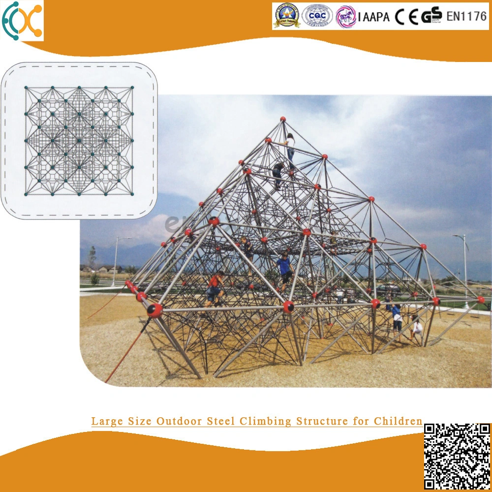 Large Size Outdoor Steel Climbing Structure for Children