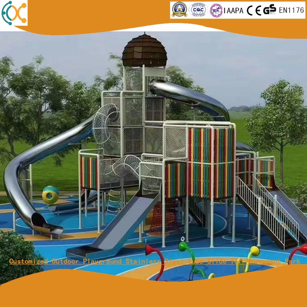 Customized Outdoor Playground Stainless Steel Tube Slide for Amusement Park