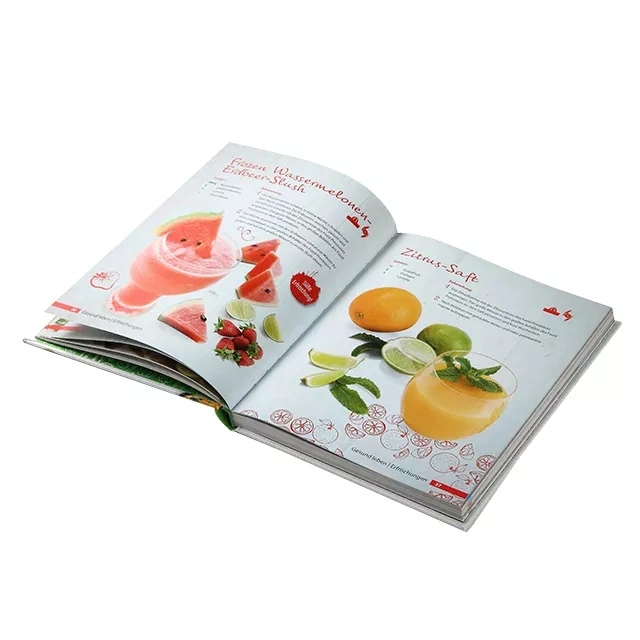 High quality/High cost performance Hardcover Cookbook Magazine Book Printing