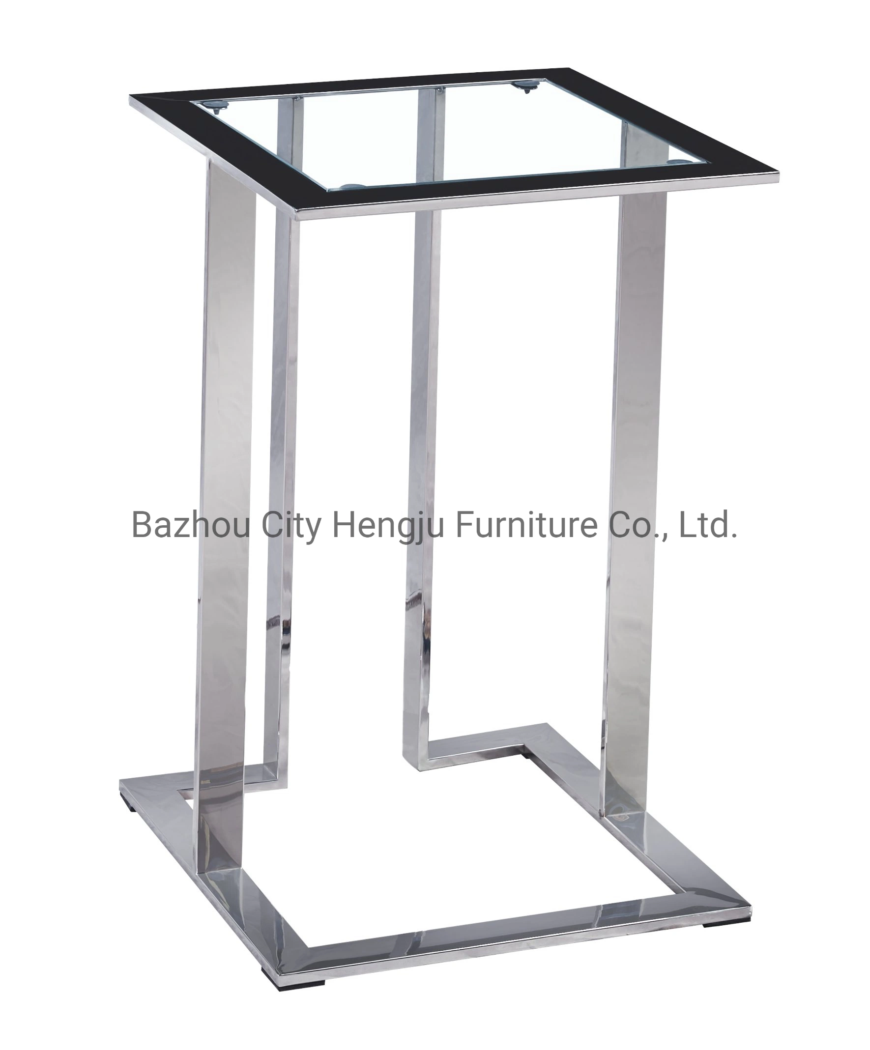 Stainless Steel Table Suit Living Room Furniture Glass End Tables Sofa Table Side Table Bedroom Table Wedding Table