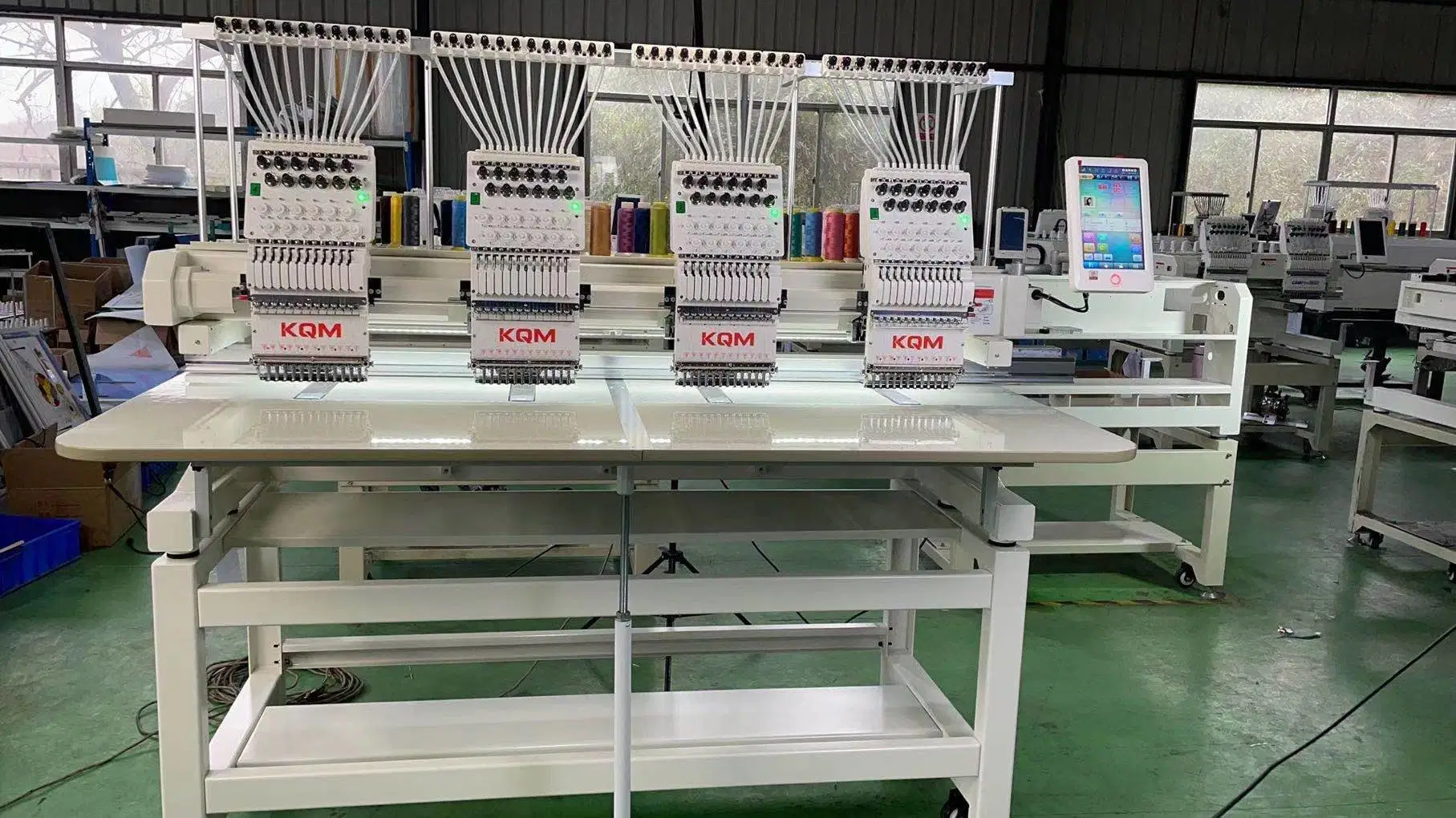 Kqm New Type Barudan Brother Similar 4 Head 15 Needles Dahao New A15 Computerized Embroidery Machine Original Factory