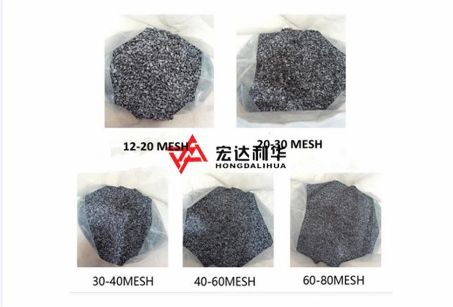 Yg8 Crushed Black Carbide Grits, Black Grains Mesh 12~16mesh, 16~20 Mesh, 40~60mesh