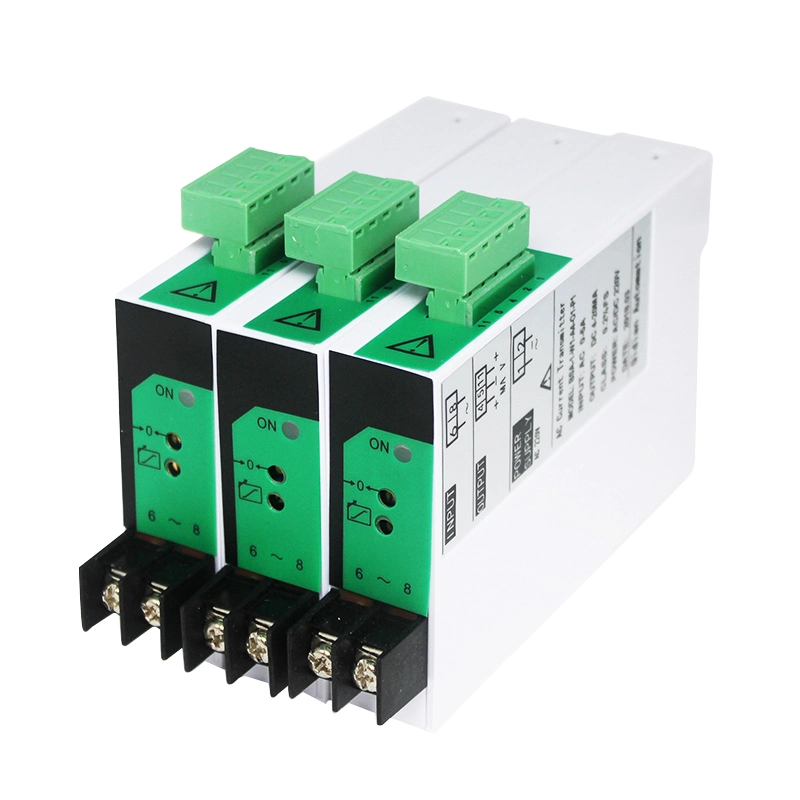 AC Current Transmitter 10A 20A 30A 50A 100A Input Current Transducer 4-20mA 0-10V Output China Current Convertor Price with DC24V