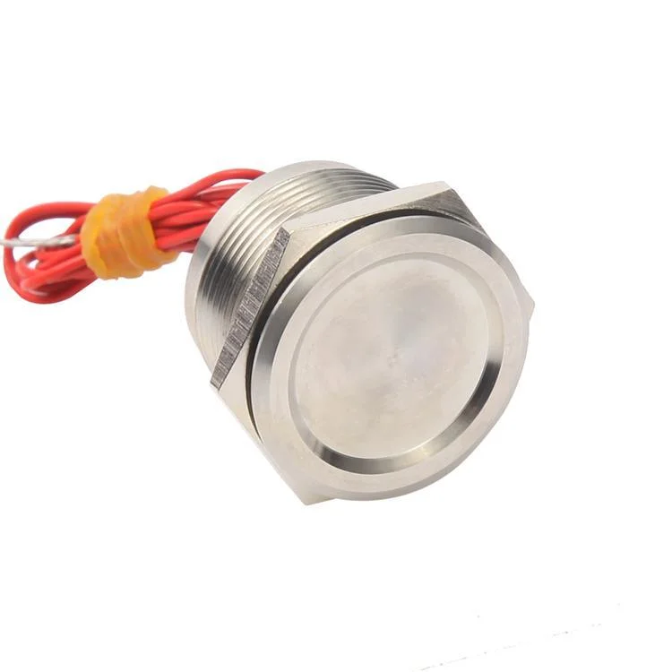 22mm Stainless Steel Anodized Aluminum Alloy 12V Waterproof IP68 Piezo Switch