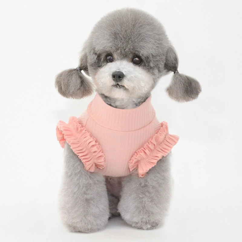 Amazon Hot Selling Spring and Summer Dog Lace T Shirts Cute Cozy Pet Clothing