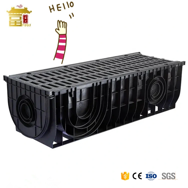 HDPE U Type Drainage System Polymer Sewerage Treatment Drainage Ditch 100-1000mm