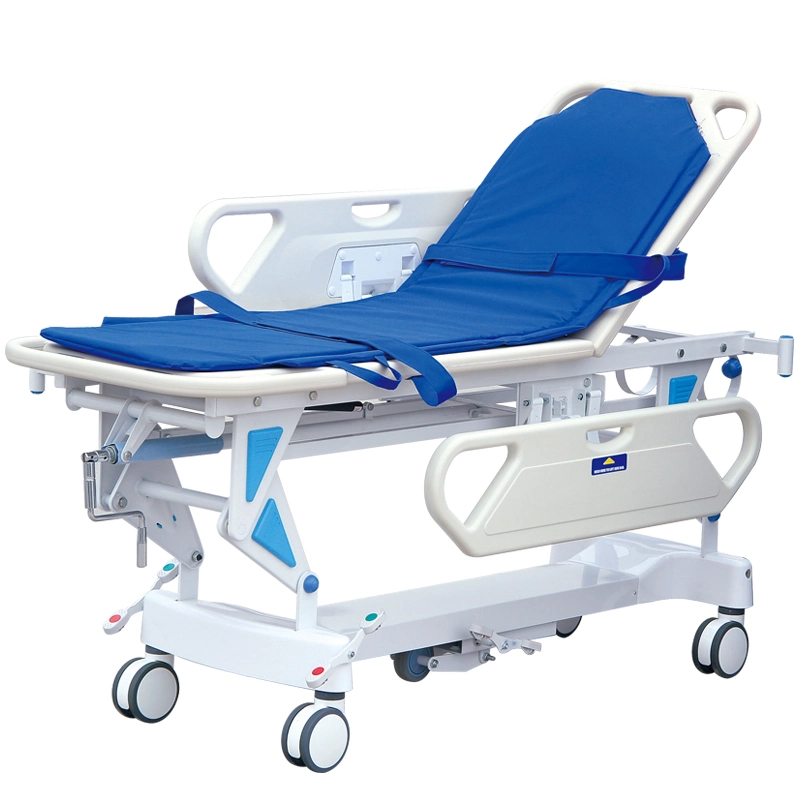 Standard Hydraulic Stretcher for Emergency Rescue Transfer Lifting Intensive Care Use as Hospital Equipment- E