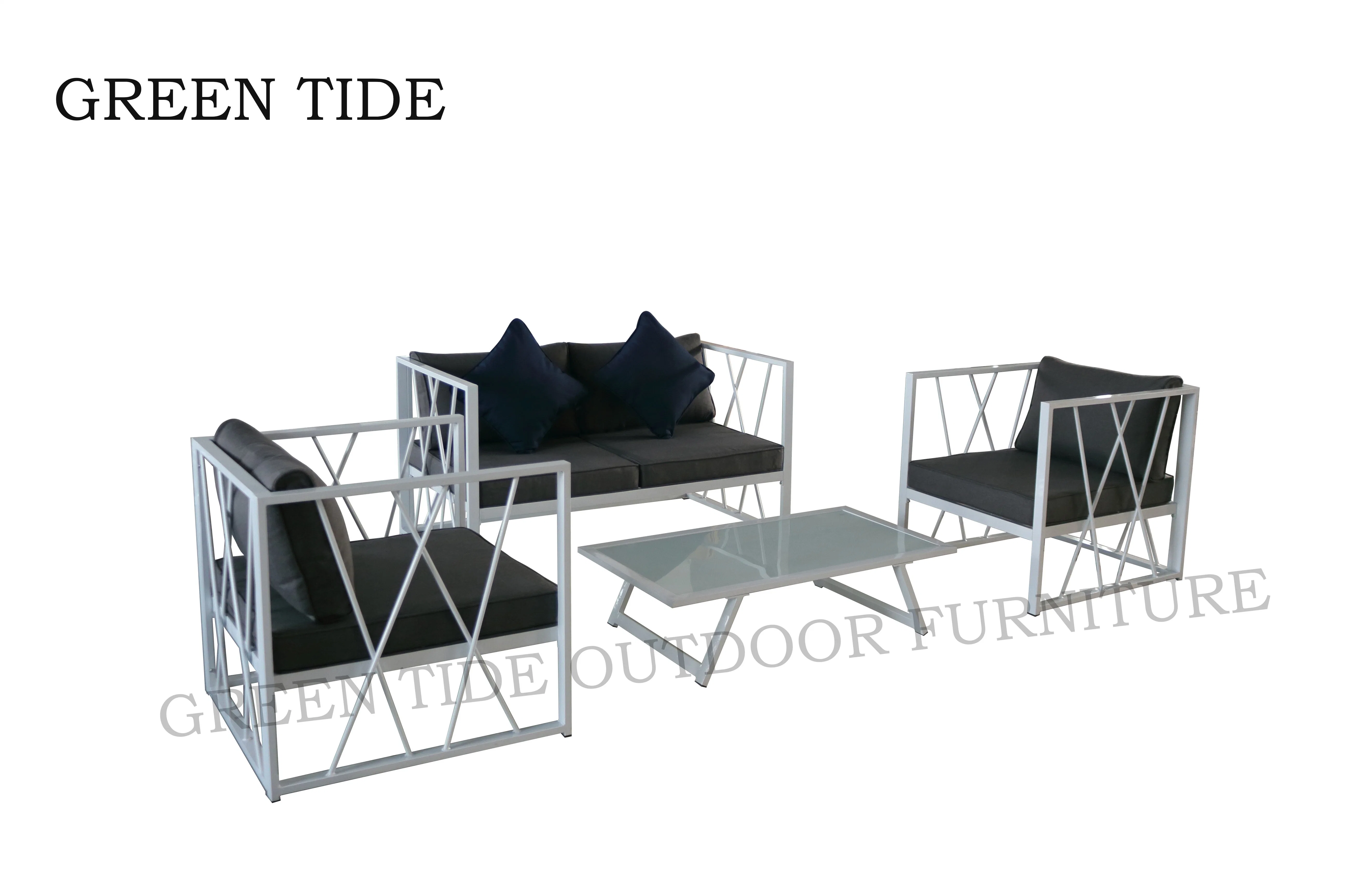 Outdoor Patio Gartenmöbel Aluminium Sofa Set für Zuhause