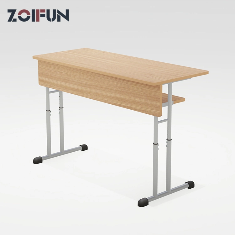 China Manufacture Factory Two Seats Double Person Table MDF Wooden Set School Study Student Equipment