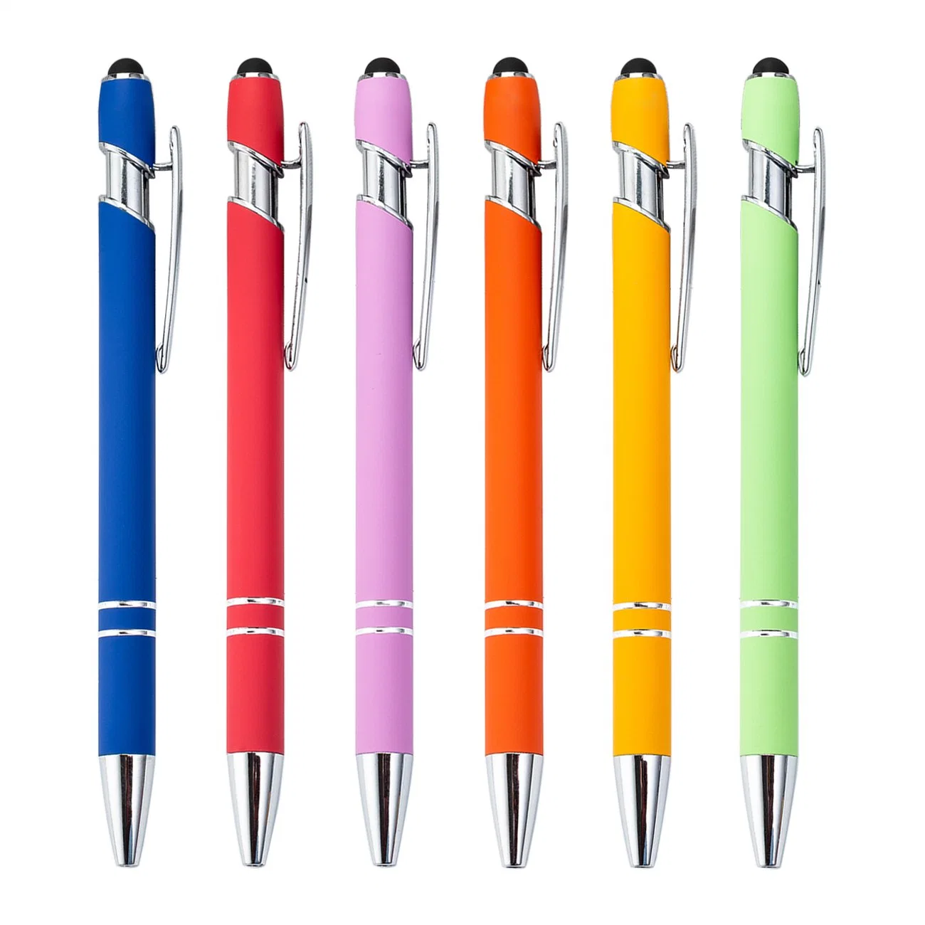 Hot Selling Promotional New Multifunction Ball Stylus Soft Touch Screen Pen 2 in 1 with Custom Logo Metal Ballpoint Pens