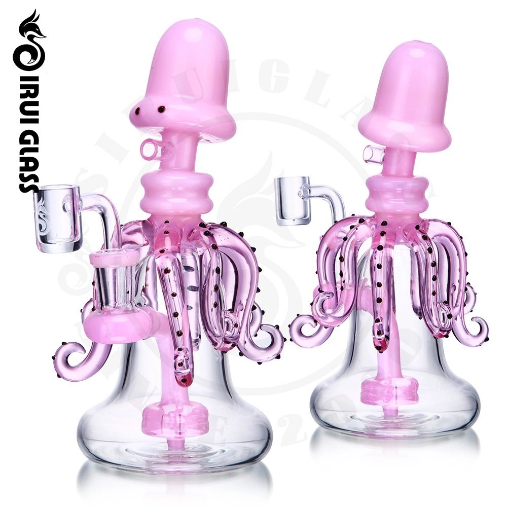 Sirui China Wholesale/Supplier Animals Pink Octopus Glass DAB Rig Beaker Girly Glass Water Pipe