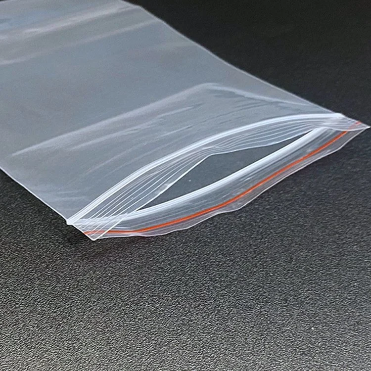 Fábrica de fornecedores da China em Stock Food Grade Grip Self Press Sacos transparentes de plástico de LDPE Poly Ziplock, recoáveis, para venda