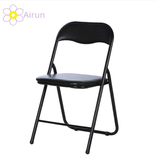 Wholesale/Supplier Used Wedding Foldable Party Metal Frame PU Cover Double Sponge Folding Chairs