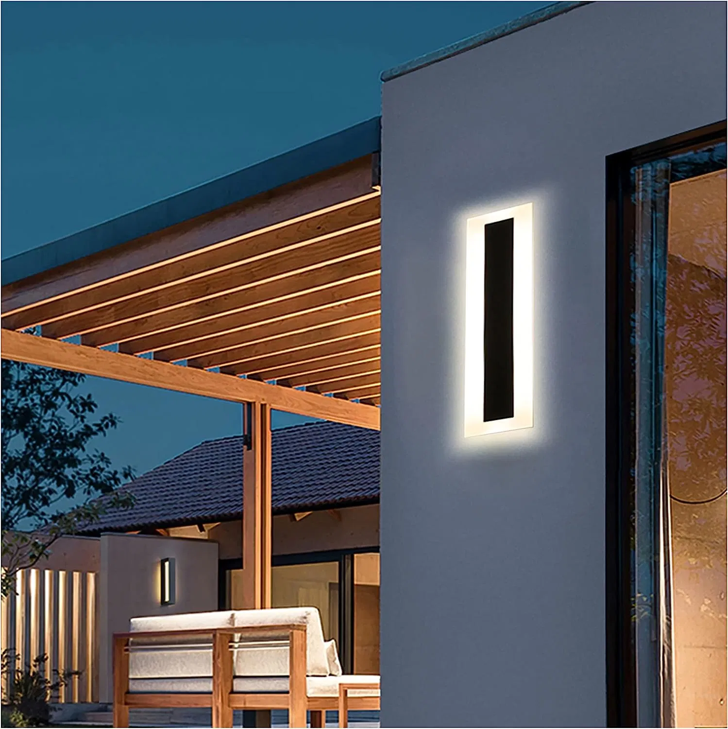 3000K Warm White Garden Sconce Long LED Wall Light