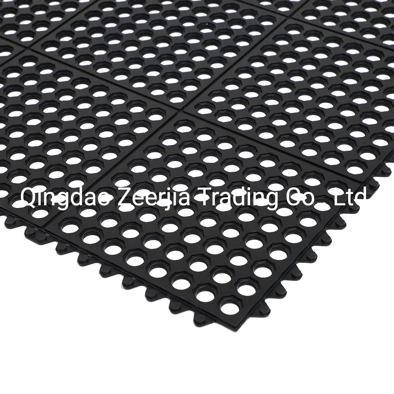 Safety Bevel Edge 3X5FT Anti Slip Rubber Floor Mat with Drainage Hole