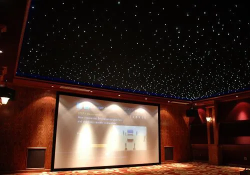 Poyester Fiber Optic Starry Sky Star Ceiling with Shooting Star Elements Acoustic Panels