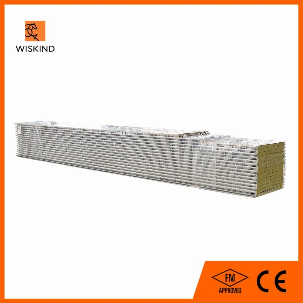 FM/CE Approved Insulation Rock Wool Composite Board for Wall System Roof System