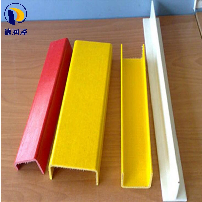 Fiberglass FRP Pultruded Profiles GRP Plastic U Channel C Channel Structure