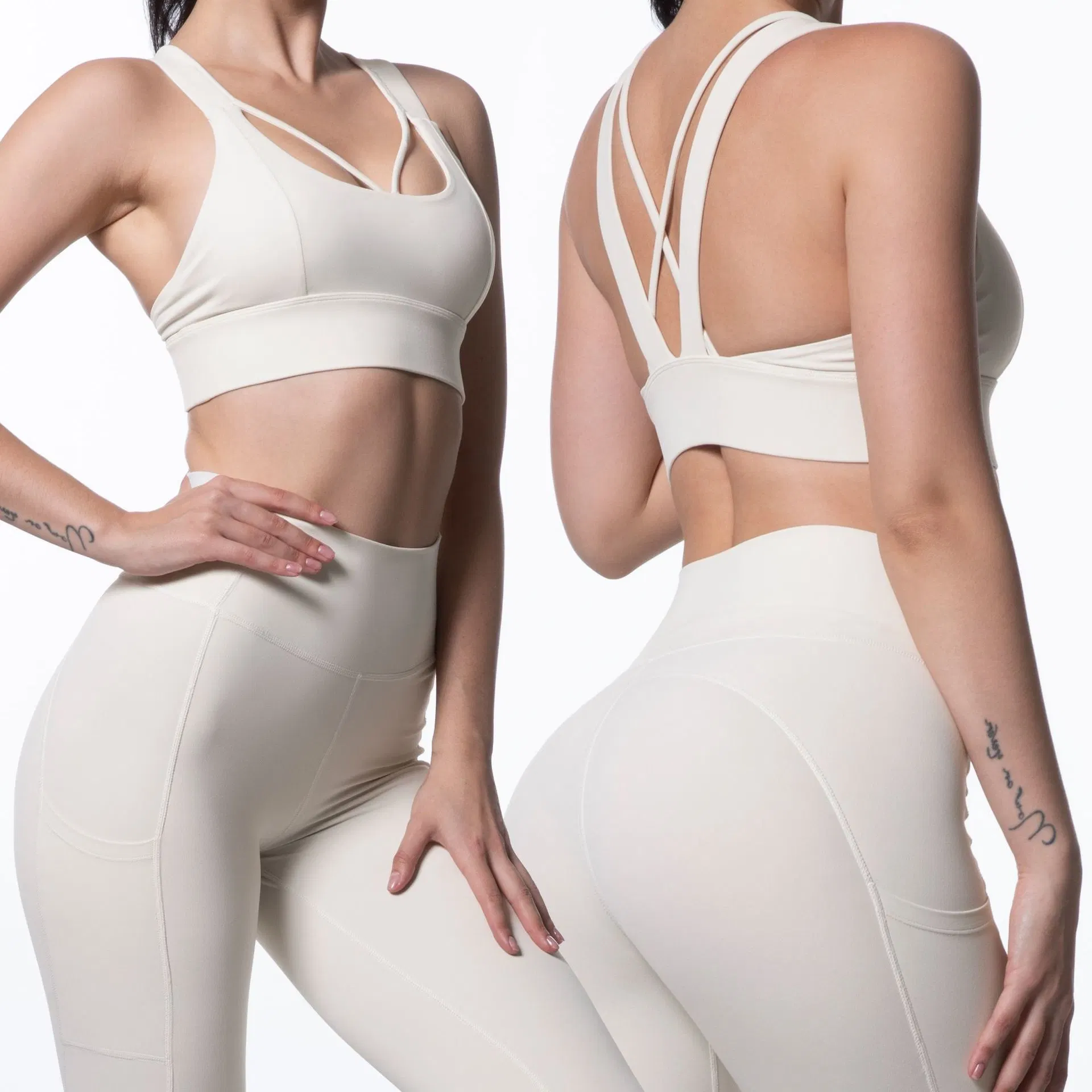 2022 Hot Sell Two-Piece Yoga Set Hochwertige Sportswear für Damen