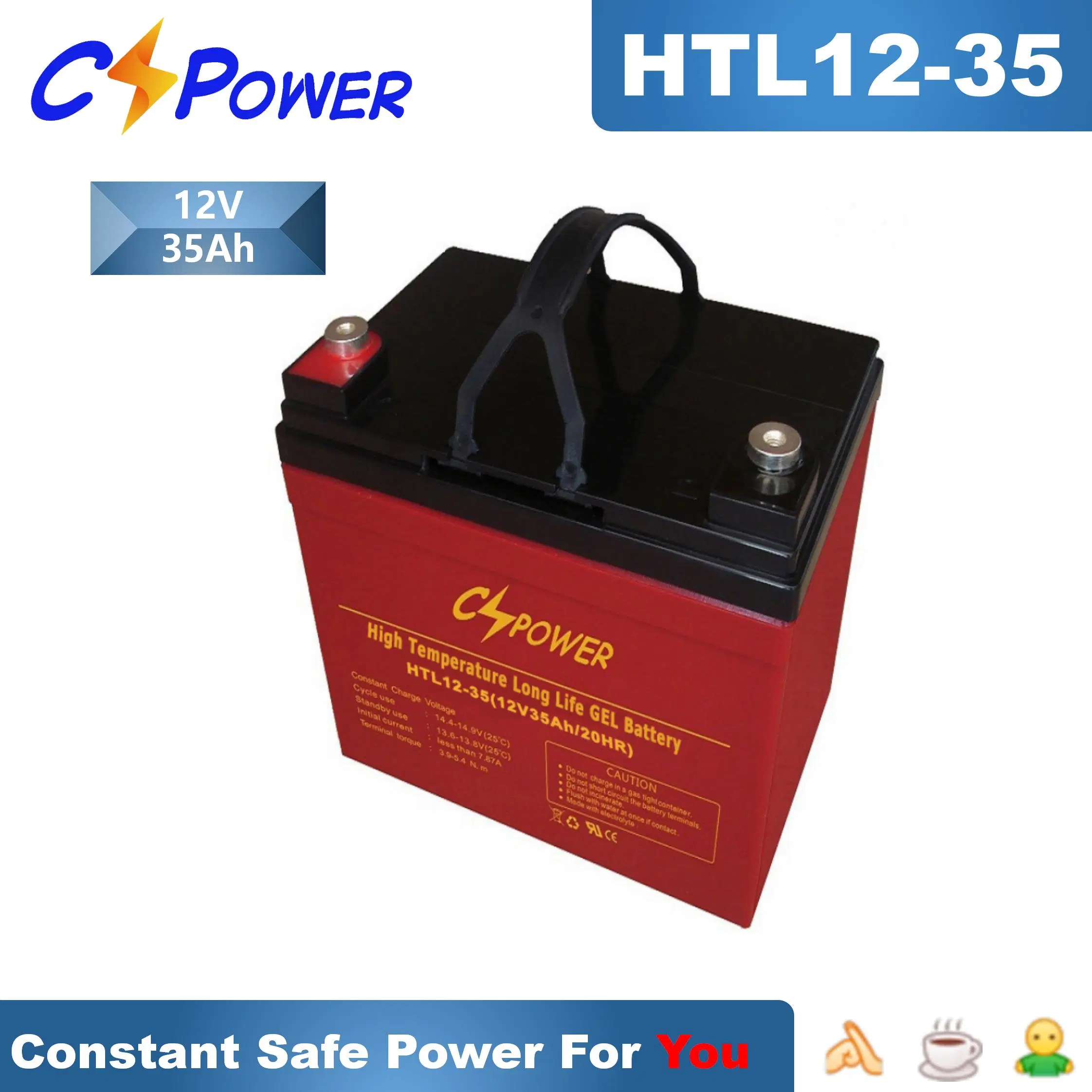 12V26ah Deep Cycle Rechargeable High Temperature Solar Gel Battery Power