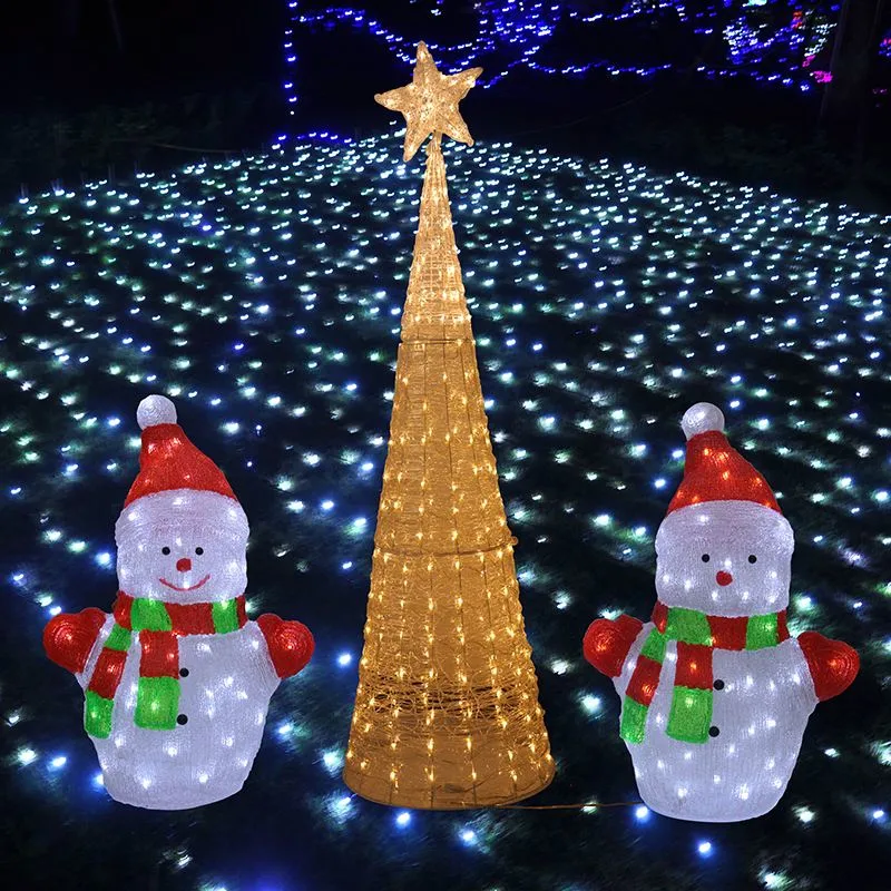 Small Cute LED Snowman Lighting for Indoor Outdoor Use