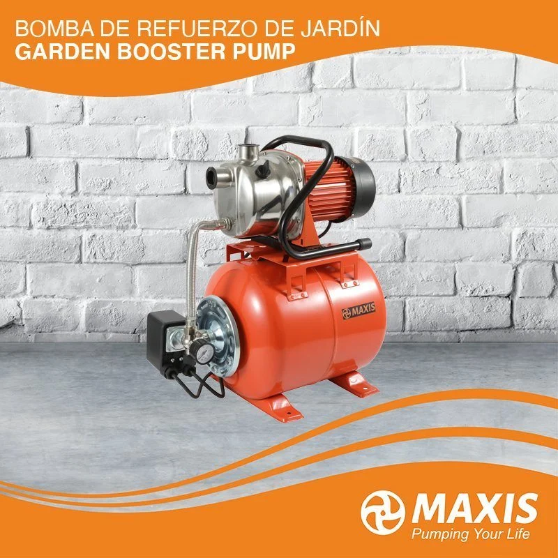 التحكم التلقائي في الضغط 0.5HP 0.75HP 1HP Power Single Phase مع مضخات Jet Garden، نظام ضغط معزز ضغط خزان الضغط سعة 24 لتر