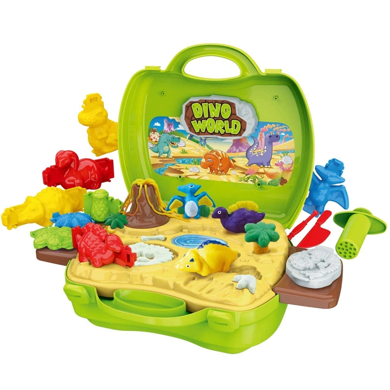 Juego de juguetes Dinosaur Toys 26 piezas para niños Seguro no tóxico Molde de masa y Dinosaurio modo mágico Playdoh Set for Kids Niñas y niños Juego de masa