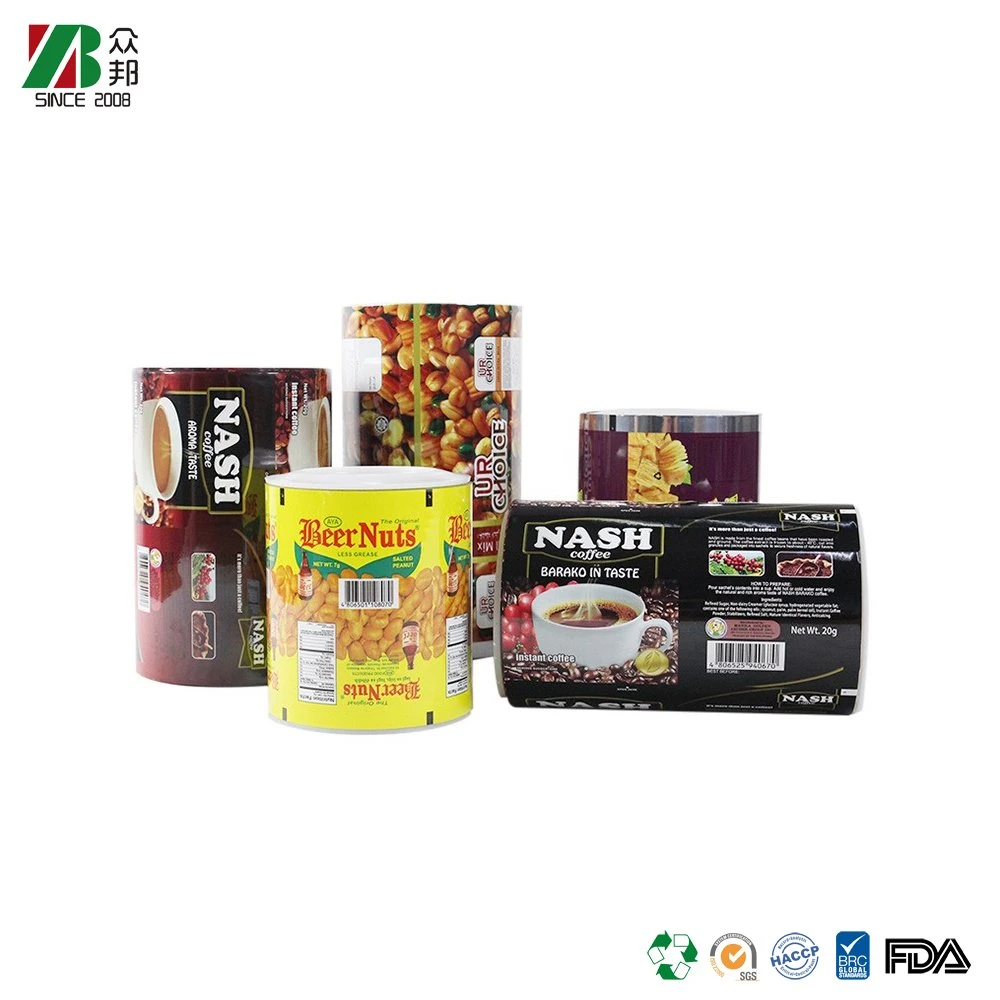 OEM Printing Automatic Packaging Coffee Powder Tea Leaf Bee Plastic Roll Film