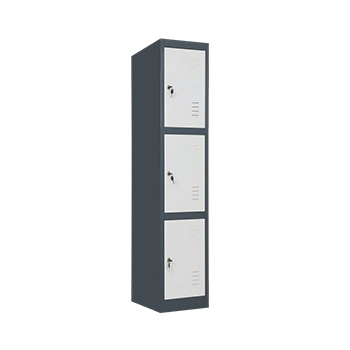 3 Puerta de almacenamiento de huellas dactilares Cheap Metal Almirah Archivado Cabinet