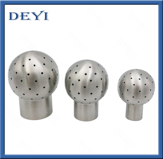 Deyi SS304 SS316L Sanitary Stainless Steel Cleaning Ball Rotary Type Spray Ball for Tanks Ball Cleaner Hygieni Grade Spray Nozzle