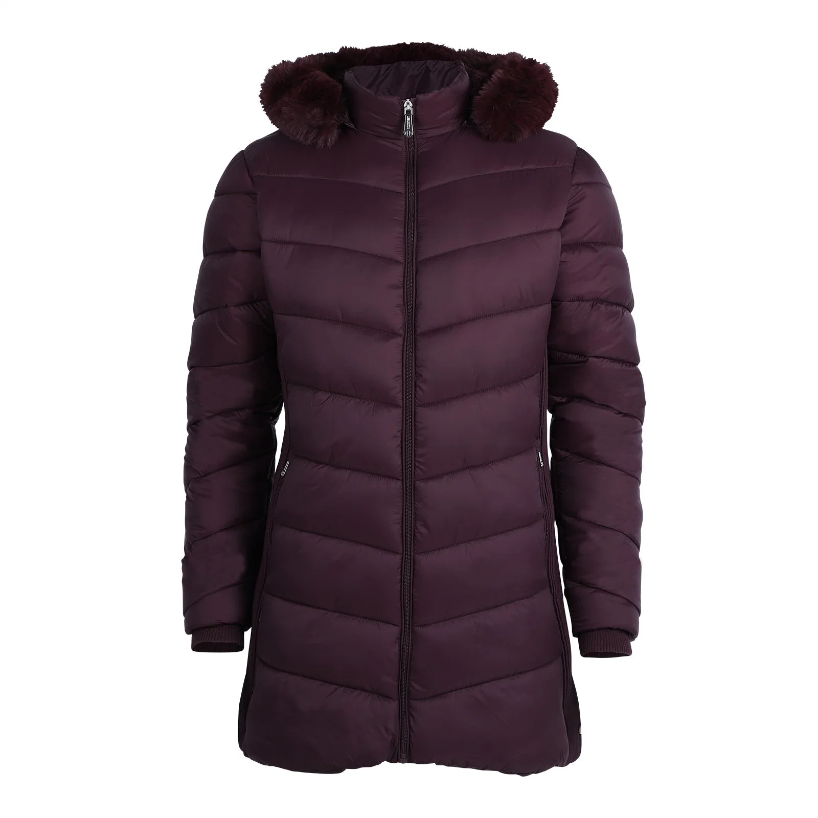 Women&prime; S Ultralight Fake Down Jacket Parka Long Winter Outdoor Coat