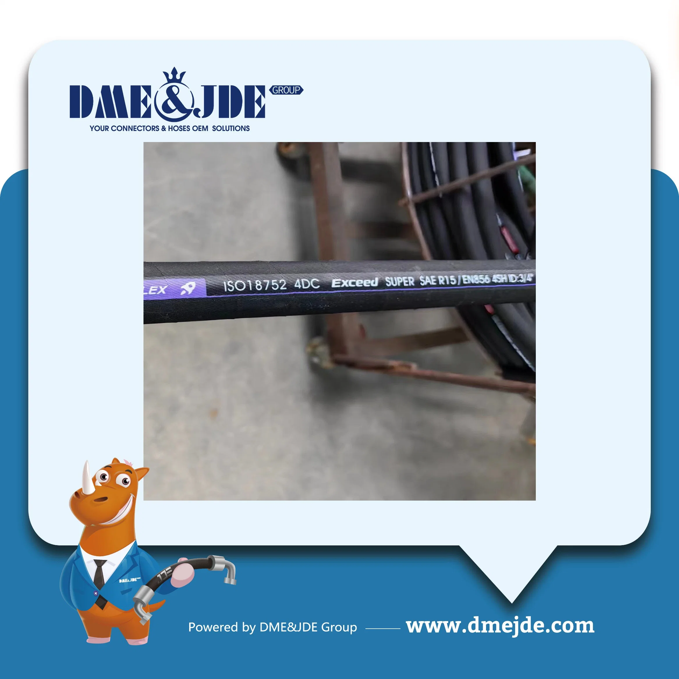 Wire Braided Hydraulic Hose with Smooth Cover R16