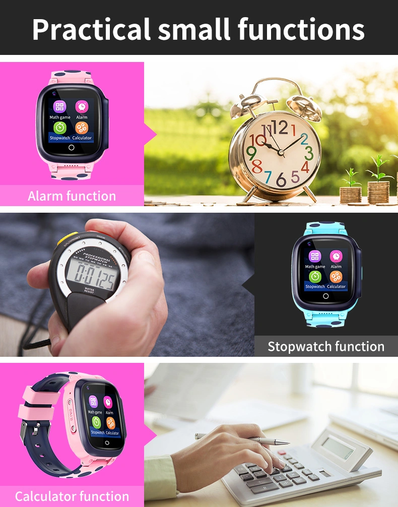 Los niños de 4G de OEM GPS Android Sos Llamada SIM Impermeable IP67 Chico Chica Smartwatch con cámara HD para niños