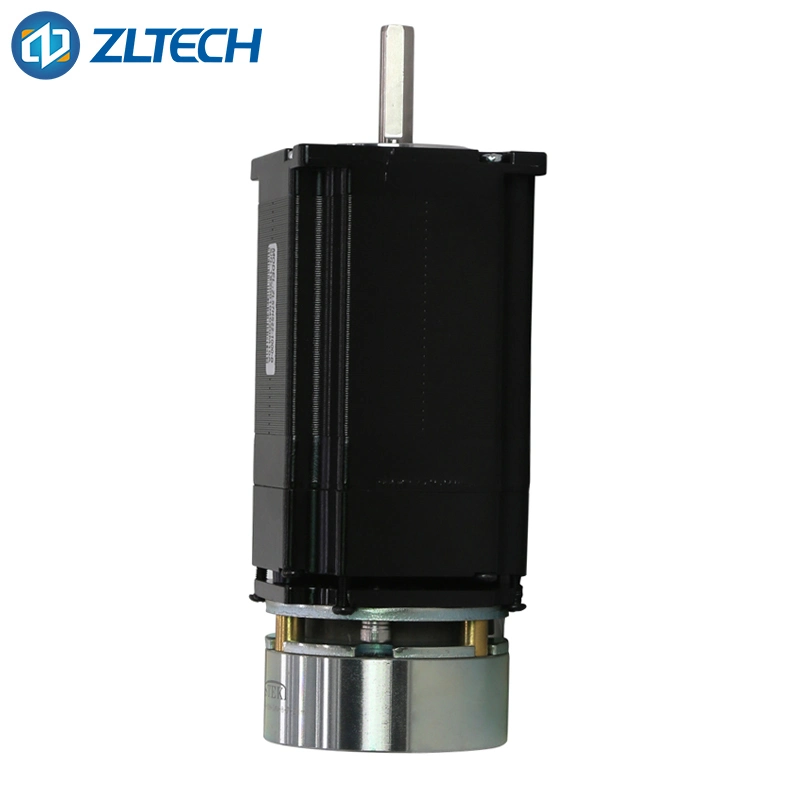 Chinese Manufacturer 86mm NEMA 34 Single Shaft 2-Phase 4.9A 12nm 8-Wire Digital Hybrid Stepper Motor with Electromagnetic Brake and Driver Kit