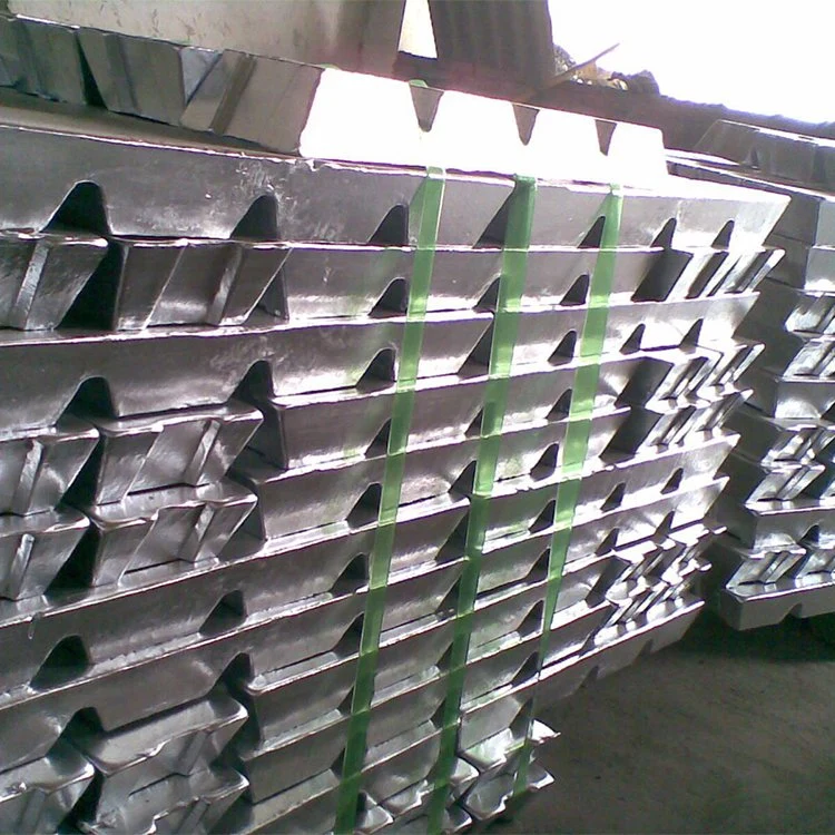 Cheap Pure Zinc Ingots for Sale 80X70X70cm China Factory Silver White Metal 50kg 25tons 99.99% 99.995% Zinc Aluminium Alloy Ingot Price Today