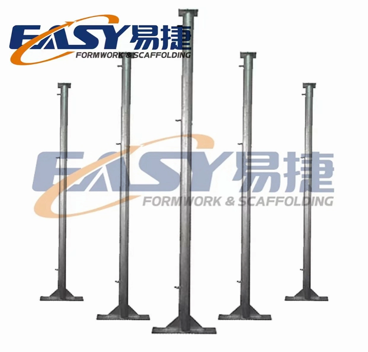 Easy Scaffolding DIP caliente galvanizado Heavy Duty ajustable Polo de metal