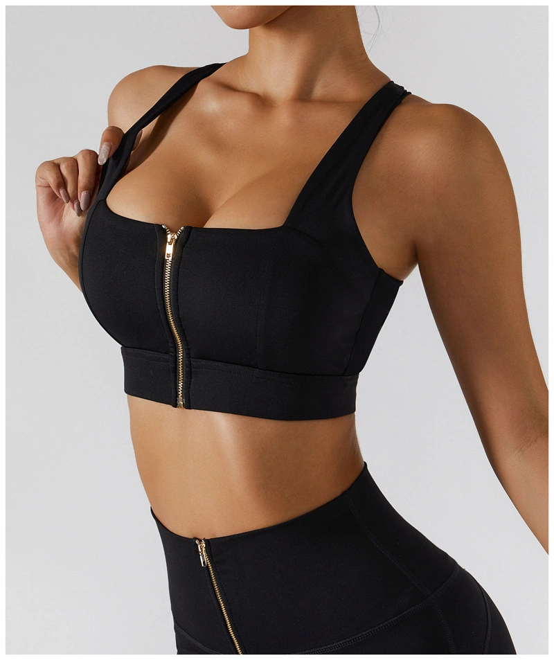 Soutien-gorge de sport en gros, soutien-gorge de course antichoc, dos magnifique, vêtements de sport style gilet de soutien-gorge de yoga compact, haute résistance, vêtements de fitness pour salle de sport.