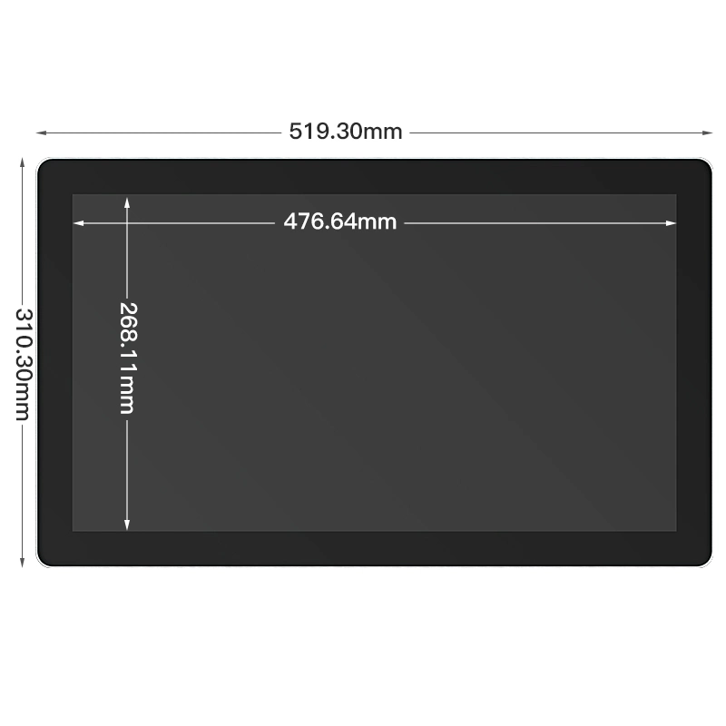 21,5 polegadas IPS 1920*1080 BNC AV VGA HDMI não Ecrã táctil TFT da Estrutura de alumínio montado na parede do Monitor de LCD Industrial ODM OEM