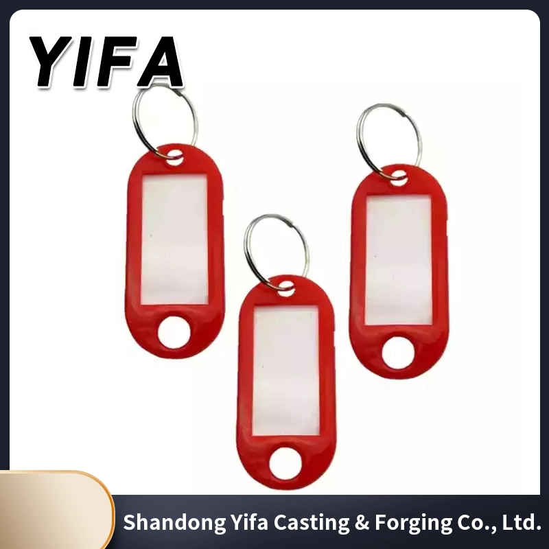 Promotional Gifts Assorted Colors Plastic Key Tags with Split Ring Label Window Plastic ID Card Key