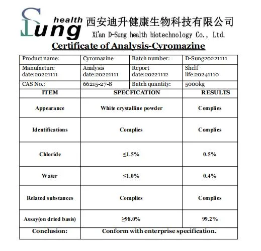 Agricultural Chemicals Cyromazine Pesticide Insecticide Cyromazine Raw Material Cyromazine