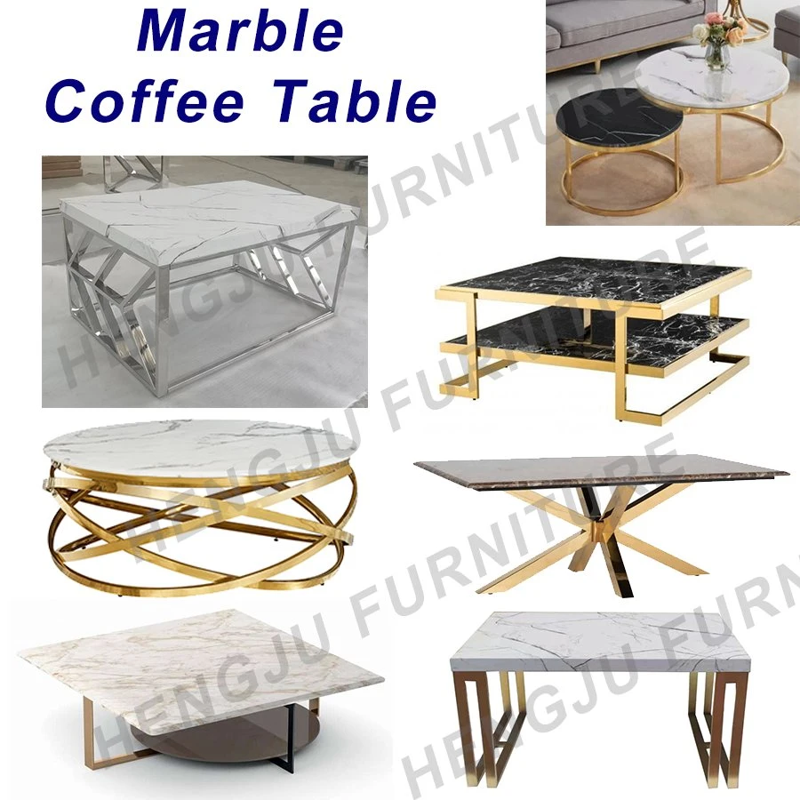 Stainless Steel Smart Living Room Center Coffee Table Set Indoor Furniture Manufacture Mirrored Metal High quality/High cost performance  China Modern